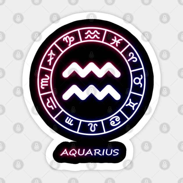 AQUARIUS Sticker by canzyartstudio